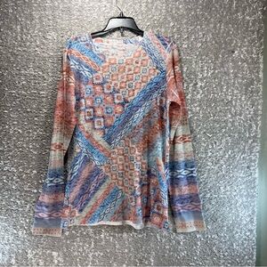 Whimsy Rose Baby Waffle Top M Geometric Baselayer Artsy Boho Outdoors USA Made